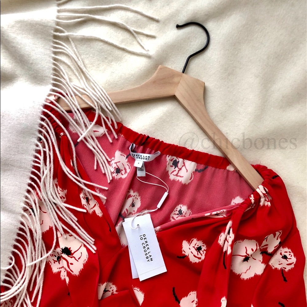 Derek Lam 10 Crosby Floral Silk Top